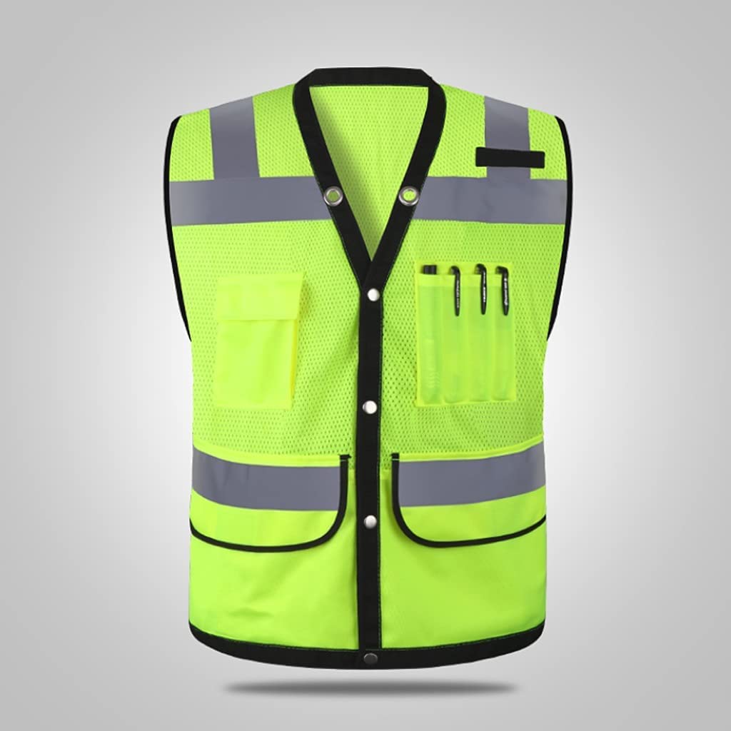 Chaleco reflectante de alta visibilidad Chalecos reflectantes Chaleco reflectante de alta visibilidad Chaleco de trabajo de construcción Chaqueta reflectante de seguridad para hombres y mujeres (