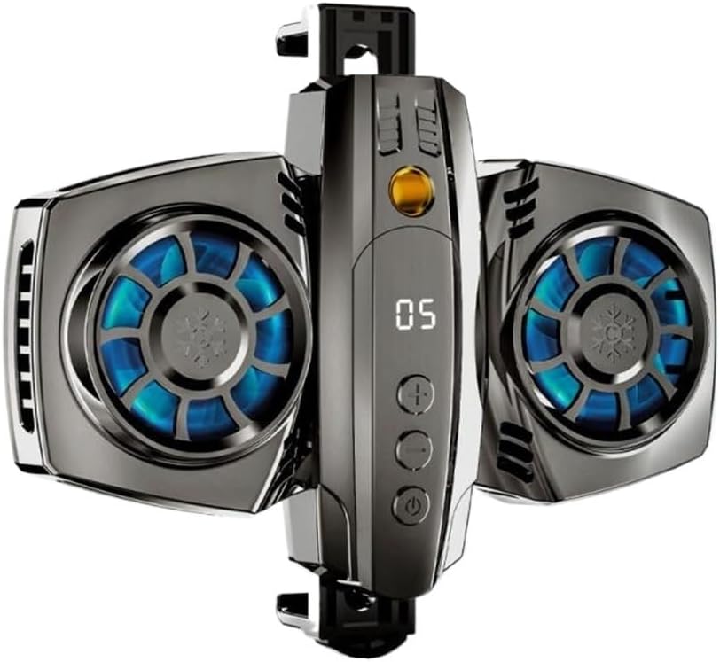 Mobile Phone Radiator with Smartphone Temperature Display for Cooling Fan Phone Cooler(E)