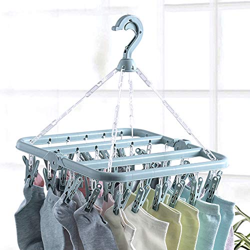 Séchoir à linge avec 32 clips pour ne plus perdre vos chaussettes - 8