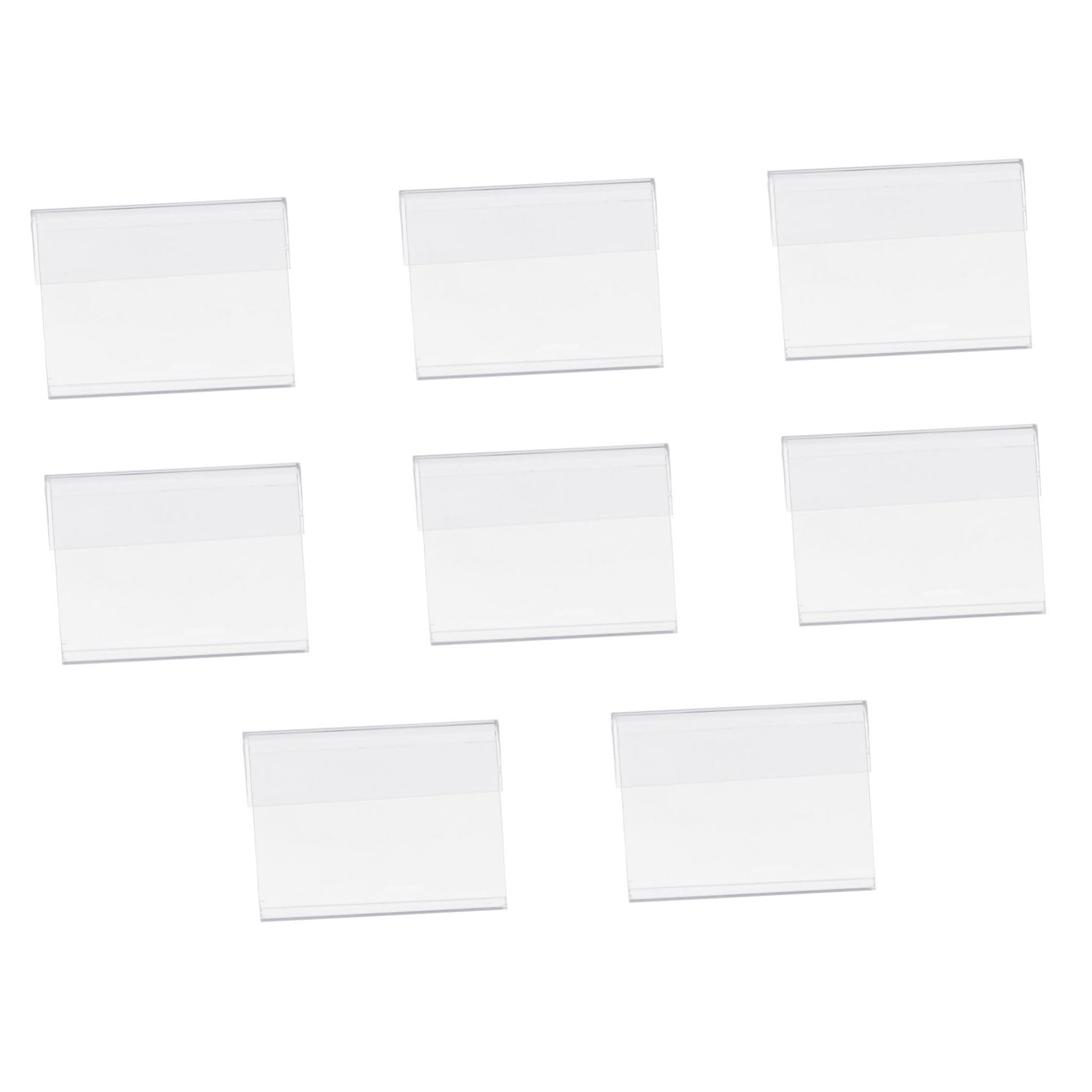 KALLORY 10pcs Supermarket Tag Sticker Easy Install Retail Store Holder Plastic Tag Label Counter St
