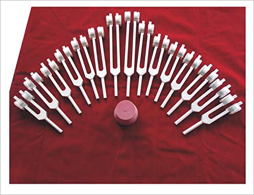 Yantra Human Organ Weighted 15 Set Tuning Forks with Activator and Velvet Pouch