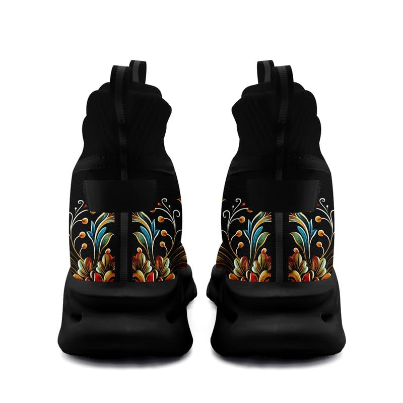 Wide Toe Mid-top Boots for Women Mesh Slip On Fashion Walking Shoes Lightweight Lace-up Workout Sneakers Anti-skid3