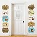 Blulu Large Western Sign Cutouts Retro Style Wild West Party Supplies Door Sign Cowboy Theme Birthday Party Wall Decoration Signs 10 Counts with Ropes and Glue Points