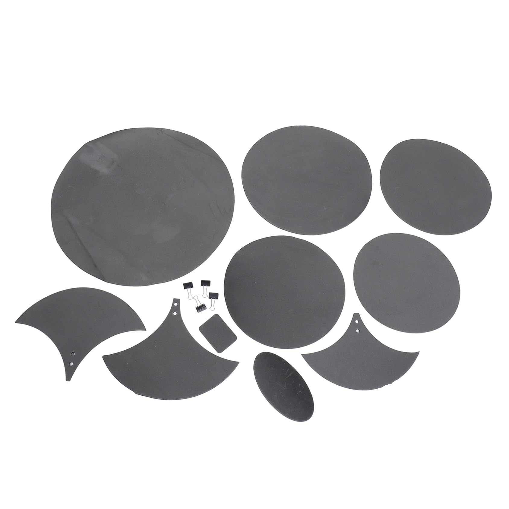 ibasenice Silent Drum Pad Kit 14-teilig Schlagzeugdämpfer Schlagzeug-dämpfer-pads Schlagzeugdämpfungspads Selbstklebende Rückseite für Schlagzeug und Becken