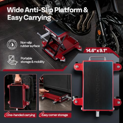 VIVOHOME 1100 Lbs Motorcycle Scissor Lift Jack