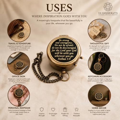 Image of Compass with Stamped Wooden Case