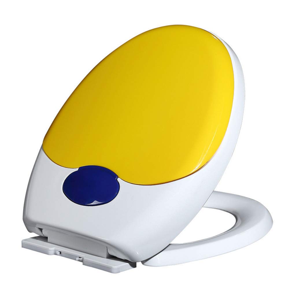 Sedile WC Universale Soft Close Copriwater, con Chiusura Ammortizzata Plastica Termoindurente Antibatterico Ideale per Bagno, Bianco,O Shape-Sonandmothercover