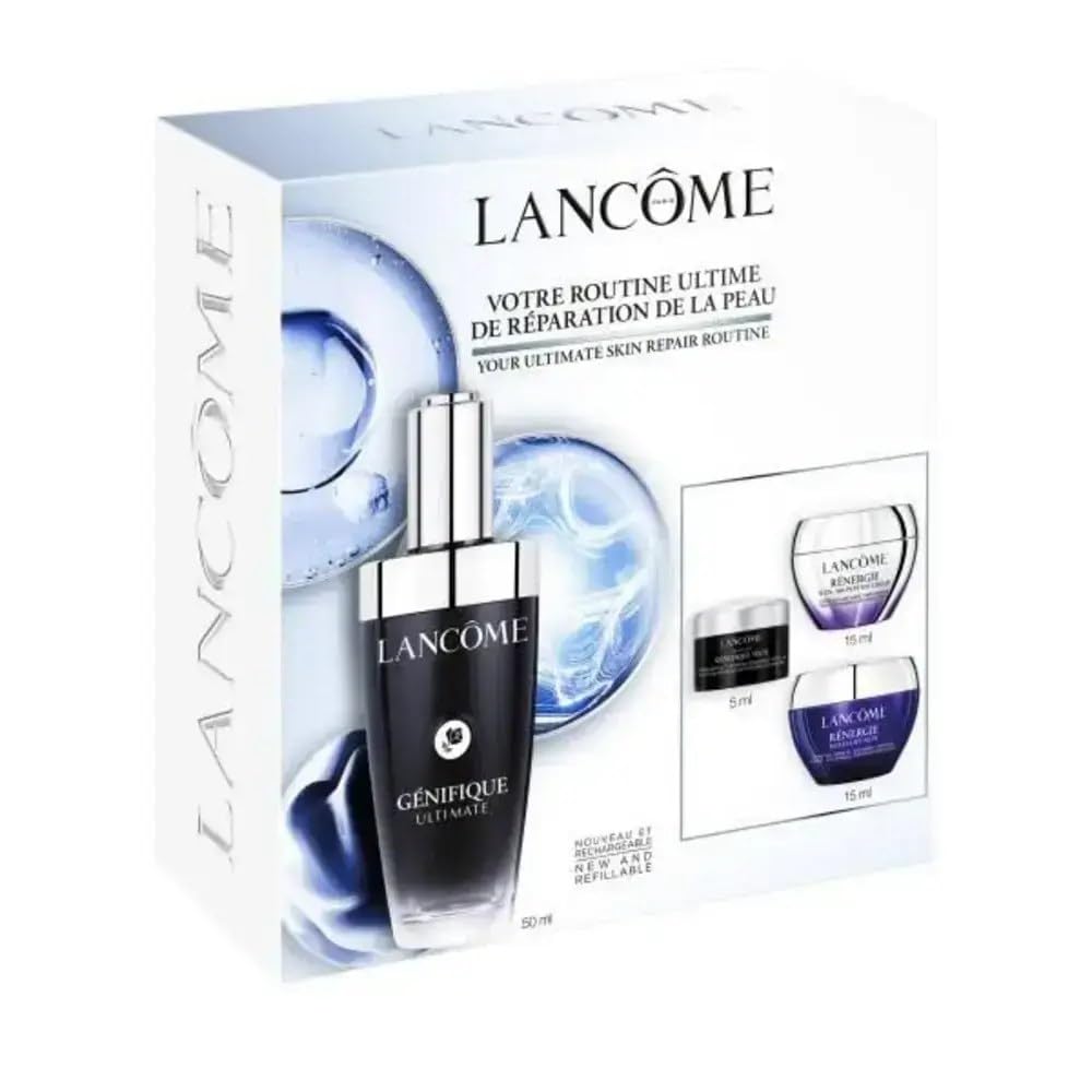 Lancôme Génifique Ultimate Serum Routine Set: Genifique Ultimate Serum 50ml, Genifique New Eye Cream 5ml, Rénergie New Cream 15ml, Rénergie Multi-Lift Night Cream 15ml, Gesichtspflege