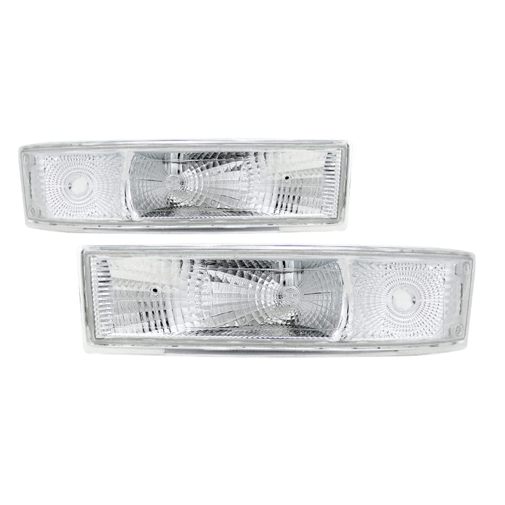 TLAPS 7422439784789 Compatible With 1995-2005 Chevy Astro/GMC Safari Chrome Housing Signal Bumper Lights