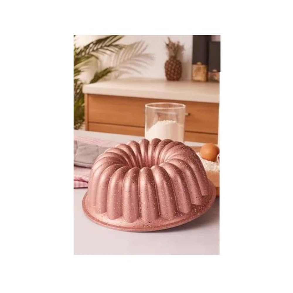 Eda Papatya 26 cm Döküm Granit Kek Kalıbı Rose