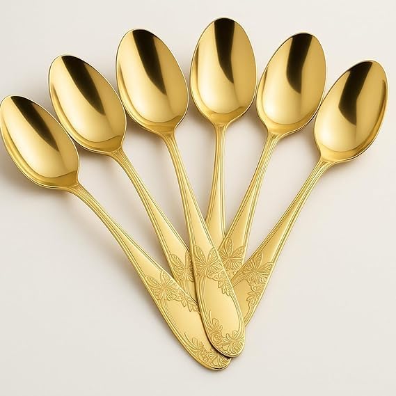 Stainless Steel Spoon Golden Set of 6
