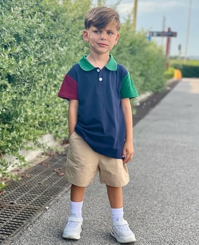 Image of Volunboy Baby Boy Summer Clothes Short Sleeve Polo Shirts Shorts Set Pique Beach Outfits