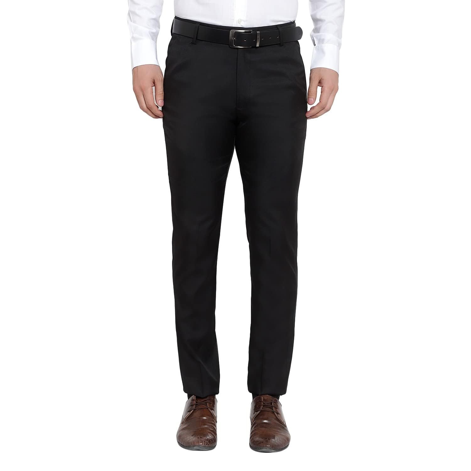 Men's Reguler Fit Polycotton Trouser Pant's Formal Trouser Casual Trouser Pant (in, Numeric, 38, Regular, Blacks)-picture-13