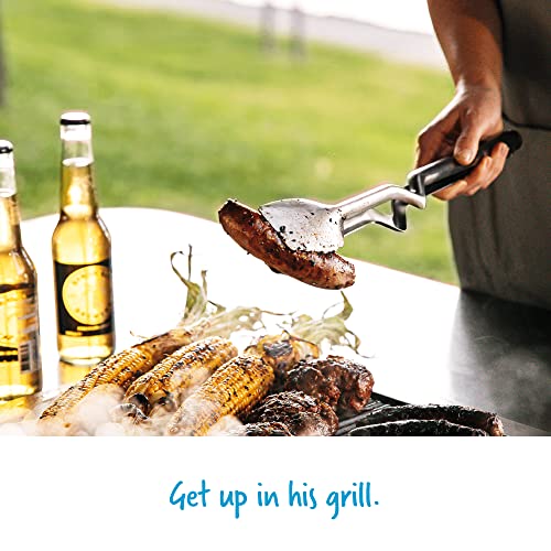 Dreamfarm Set Of Bbq Grill Tools | Stainless Steel Grill Spatula, Grill Tongs, Silicone Bbq Basting Brush & Magnetic Holder | Grill Set Grilling Gifts For Men | Grill Utensils Set #TOP2