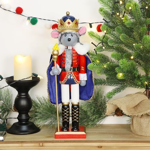image for Joliyoou Christmas Nutcracker Figures, 14 Inch Wooden Nutcracker Ornam