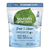 Seventh Generation Laundry Detergent Packs, Free & Clear, 45 Count, 31.7 oz