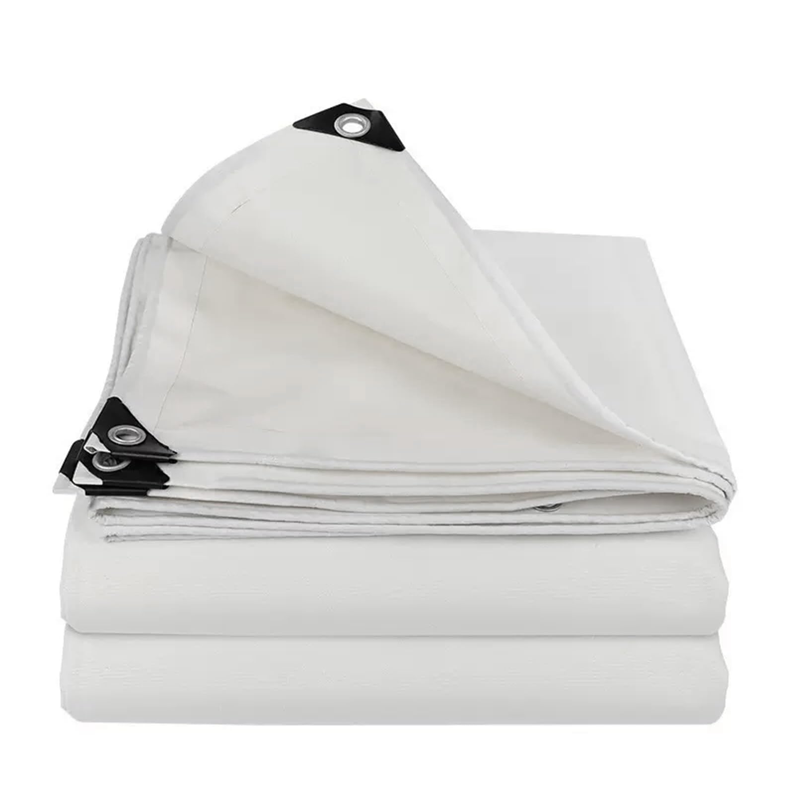 Lona resistente de 5 x 6 m blanca para carpas exteriores con protección impermeable reforzada