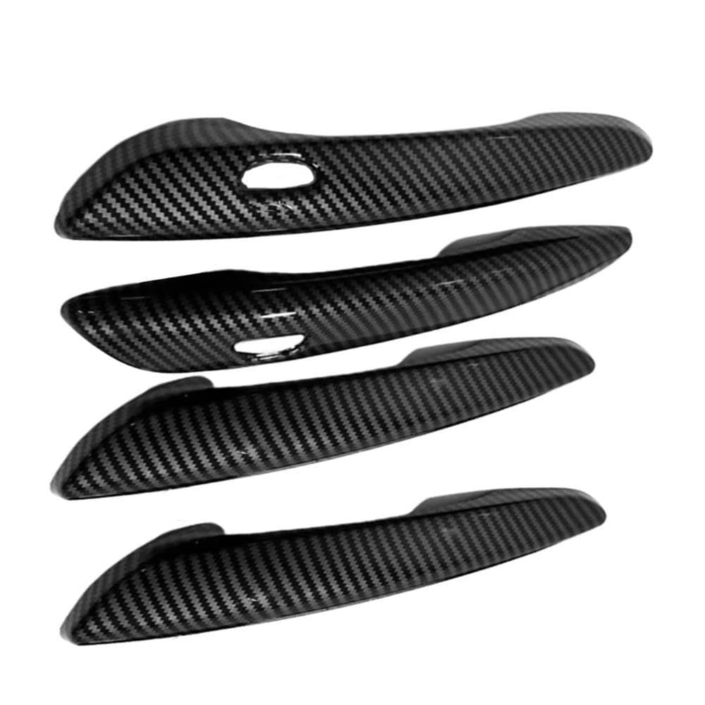 SXQPOCAR 4pcs Car Side Door Handle Cover Trims for Mazda CX-50 2023 Exterior Cover Decorative Strip Car Accessories Replacement Parts(Carbon Fiber)