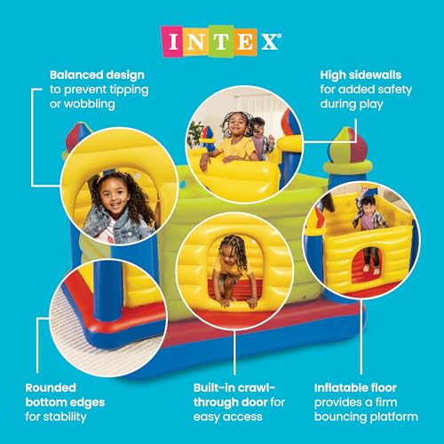 Image of INTEX Jump-O-Lene Inflatable Bouncy Castle for Kids Ages 3-6