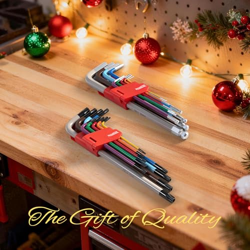 Image of 9PCS Extra Long Arm Allen Wrenches Set, Metric Ball End Hex Key Set(1.5mm-10mm), Color-Coded Anti-Slip Wrenches For Bike Repair, Furniture Assembly, Motorcycle Maintenance,DIY Project.