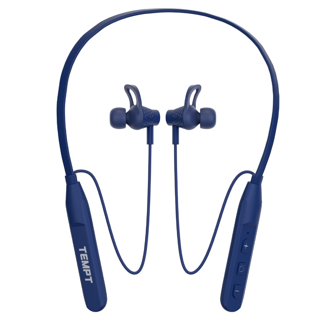 TEMPT Newly Launched Rush X Neckband with 20 Hours of Playback Time, Vibration Alert, BT V5.2, 10mm Drivers with Copper Ring, Crystal Clear Sound (Blue) (B0D5R3R98L) Amazon Price History, Amazon Price Tracker