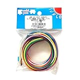 サンコー電商 UL1007 AWG20 耐熱ビニル絶縁電線 【10色×各1m】 しなやかで扱いやすい 多用途配線コード 電子工作・車/バイク電装・配線補修・DIYに最適（黒 白 赤 黄 緑 青 茶 橙 灰 紫）