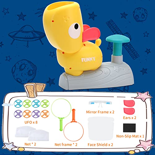 Kuthsic Indoor Outdoor Toys For Kids,Outside Toys Launch Flying Saucer With 8 Flying Saucers 2 Net Pockets Sports Toys For 4 5 6 7 8 9 10 11 12 Year Old Boys Gift For Birthday Christmas New Year(Blue) #TOP6