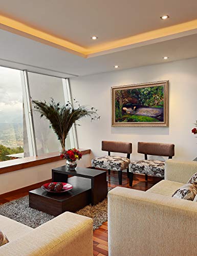 Decorarts - Ophelia By John Everett Millais. Giclee Print On Canvas. Professionally Framed For Home And Office Decor. Ready To Hang. Canvas Print Size: 30X20In Total Framed Size: 36X26 #TOP2