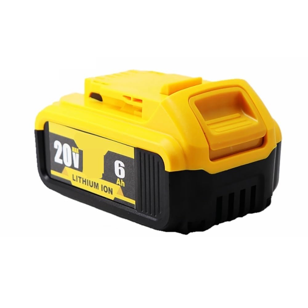 Batteria al litio DCB200 20V 8Ah 6000mAh compatibile con le serie DeWalt 20V Max DCB180/DCB200/DCB204 e gli utensili cordless DCD/DCF/DCG/DCS | Batteria ricaricabile ad alta capacità |(2PCS 6.0Ah)