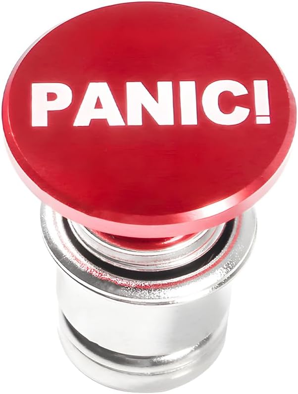 AUCELI Panic Button Car Cigarette Lighter Plug, Aluminum Alloy Push Button Cigarette Lighter Replacement For Most Vehicles with Standard 12 Volt Power Source, Car Accessory (Red)
