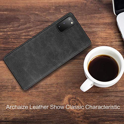 Image of Excelsior Premium PU Leather Back Cover case with 360 Degree Full Body Protection | Shockproof for Samsung Galaxy S20 FE (Black)