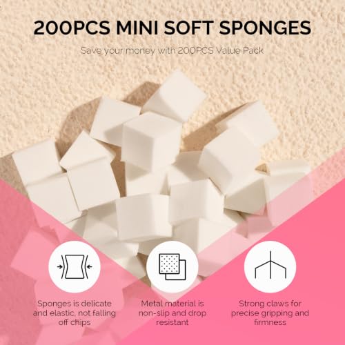 Image of MelodySusie 200Pcs Soft Nail Sponges for Ombre