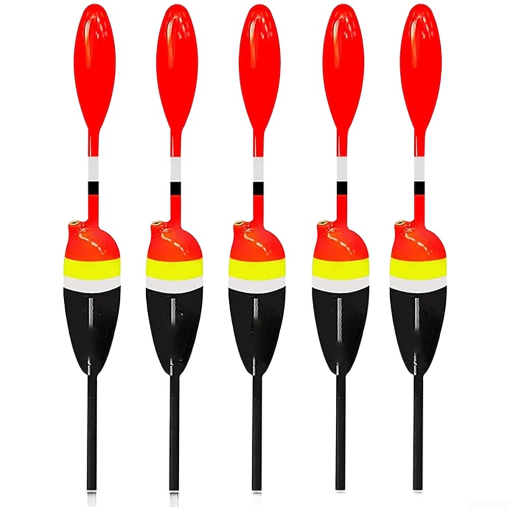 Vertical Fishing Floats for Long Casting - 5pcs Loaded for drift Waggler Set for Carp Coarse Match Lake Pleasure Sea Trout Pike Fishing Tackle 12.5cm-20cm(3g)