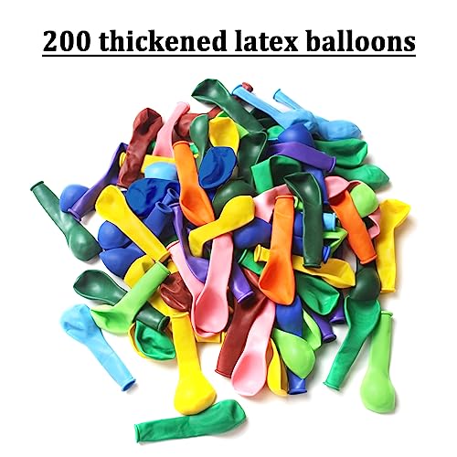 Image of 200pcs Balloons 5 Inch Assorted Colors Mini Rainbow Latex Balloons Small Colorful Party Balloons for Birthday Wedding Baby Shower Anniversary Festival Arch Garland Decoration