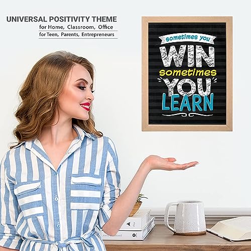 Image of Chaka Chaundh - Inspirational Framed Posters - Motivational Quotes Wall Frames for OFFICE, STUDENT AND STUDY ROOM - Photos with Quotes - (14 X 11 Inches) (Win - Learn - Black)