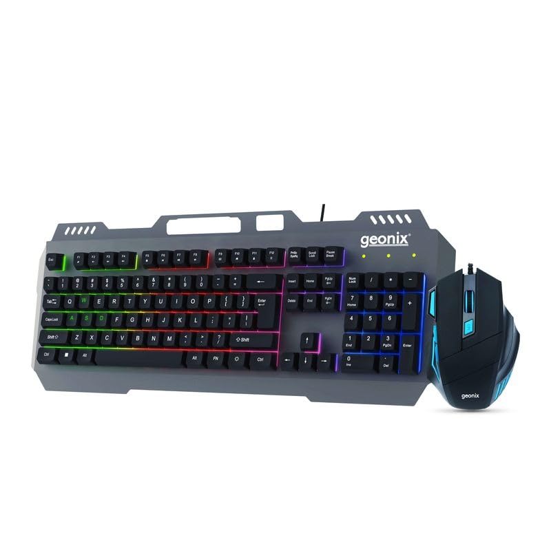 Image of Cruiser CX1 Wired Keyboard and Mouse Gaming Combo with Stunning ARGB Lights, Durable Aluminium Chassis Keyboard, Upto 3600 DPI, PVC Cable, Advanced Censor (Black)