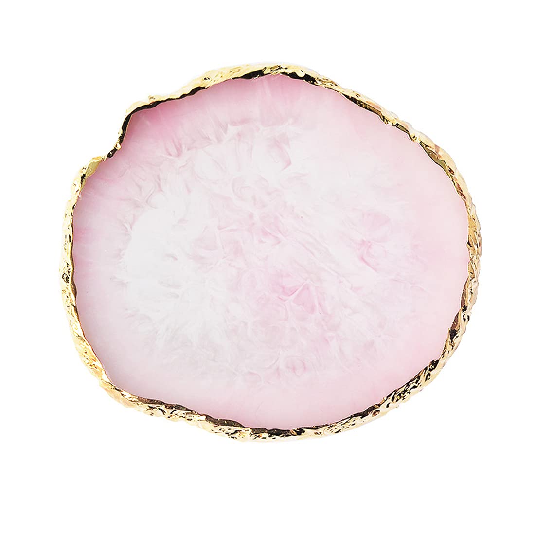 BAQI 1 x Resin Nail Polish Palette Color Mixing Plate Gold Edge Practical Makeup Display Board Color Drawing Manicure Stand
