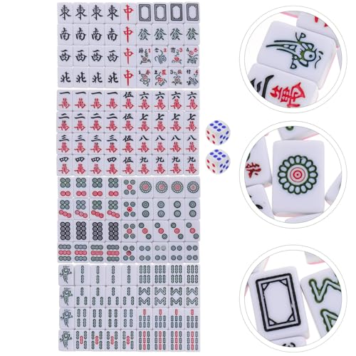 Mini Mahjong portátil con azulejos y caja miniatura 3