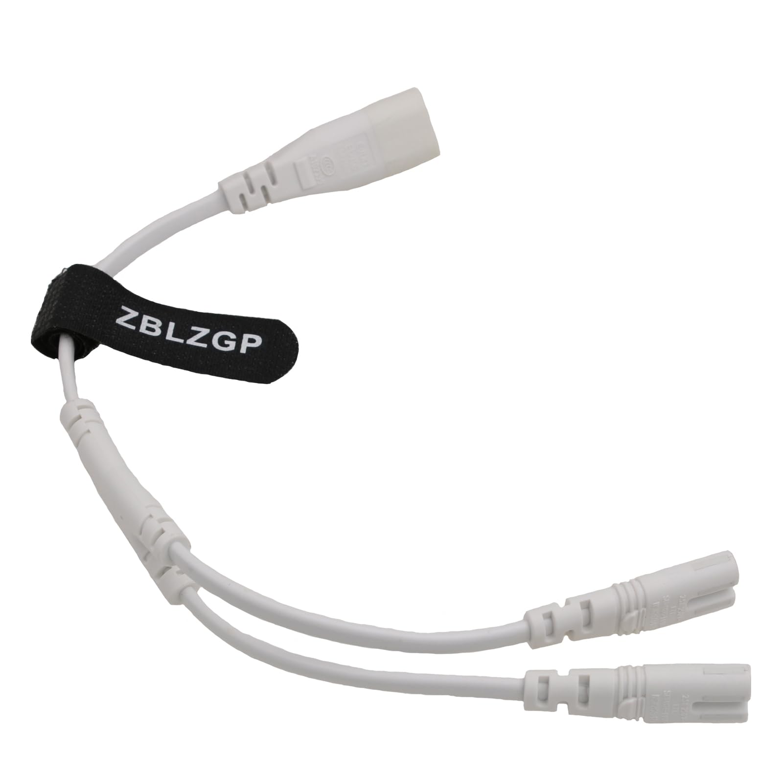 IEC320 C8 to 2X C7 Y Splitter AC Power Cord,IEC Figure 8 Male to 2 Female Power Splitter Cable,1 in 2 Out AC Power Cord,for Desk Laptop PS4 Lamps LCD Monitors Speakers (C8-2x C7,White)