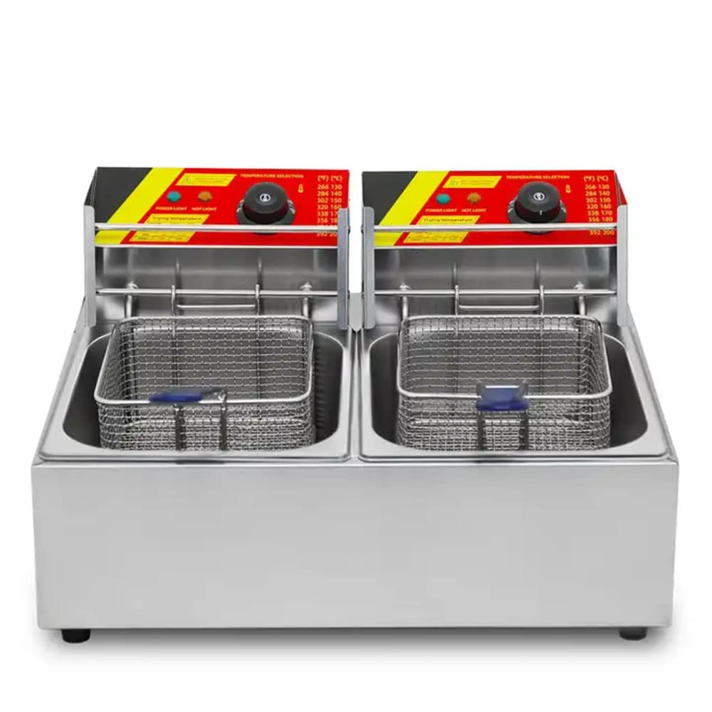 Electric deep fryer maker machine 12L double fryer machine (voltage 110v)