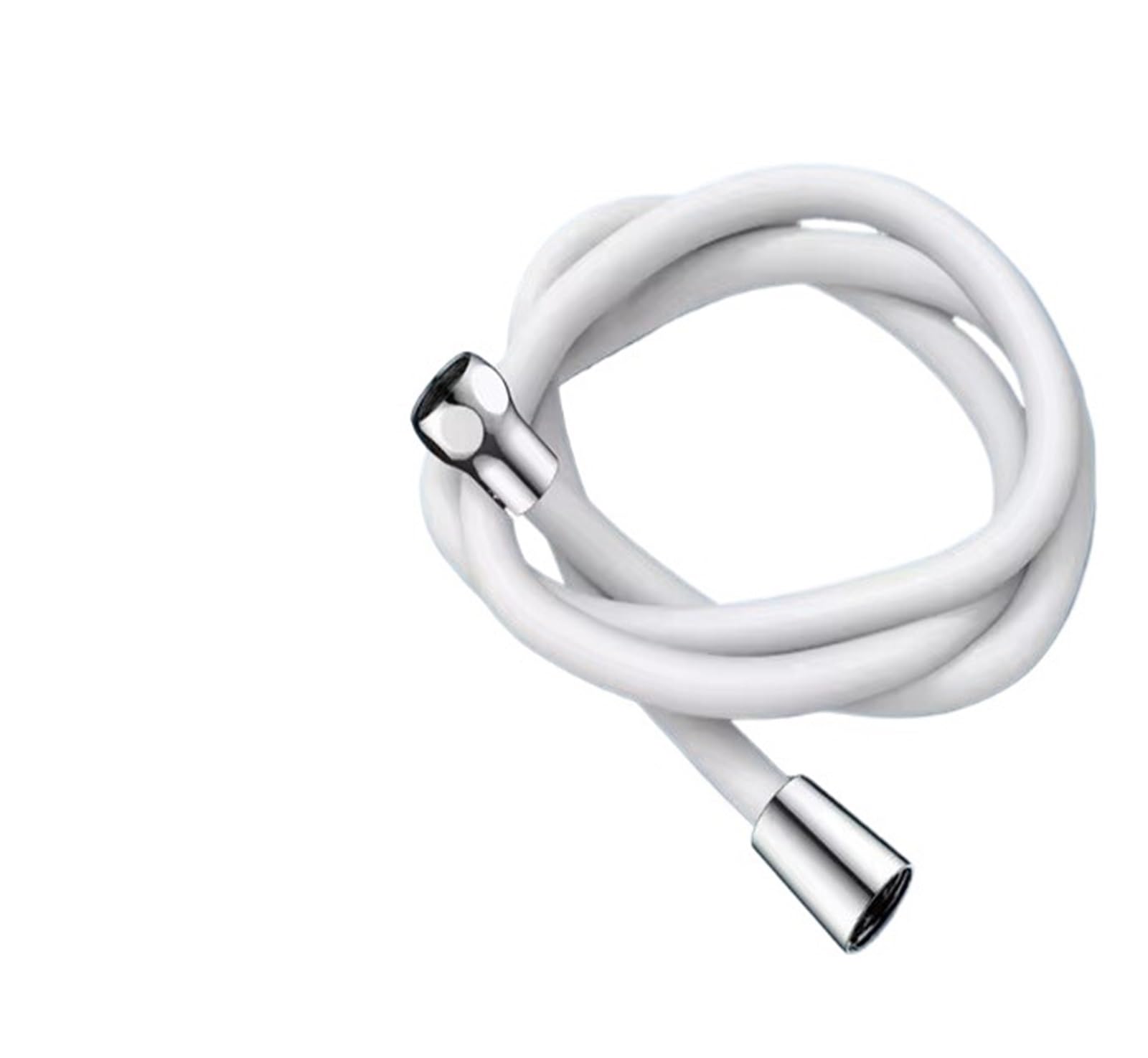 1.5M Bathroom Silicone Shower Tube Bend Arbitrarily Hose Explosion Proof Anti-Winding Shower Hose Bathroom Faucet Accessories(White-a,2M)