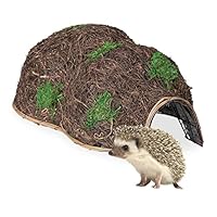 Relaxdays Igelhaus, Stroh, Igelhotel ohne Boden, Winterquartier für Igel im Garten, HBT: 21 x 32 x 48 cm, Igelbau, braun