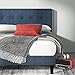 Zinus Omkaram Piattaforma Letto, Metallo/Legno/Tessuto, Blu, 190 x 135 cm