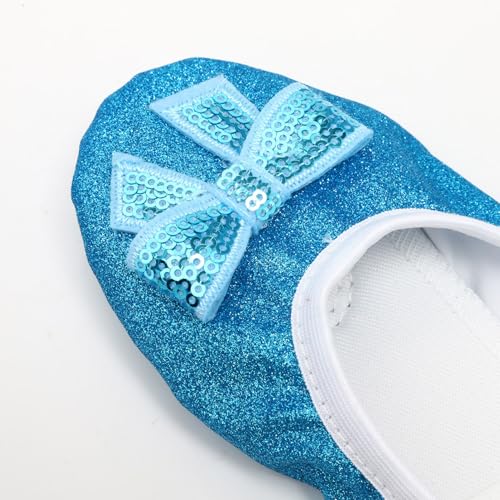 Glitter Ballet Shoes for Girls/Children - Non-Slip Soft Sole Dance Slippers with Bow3