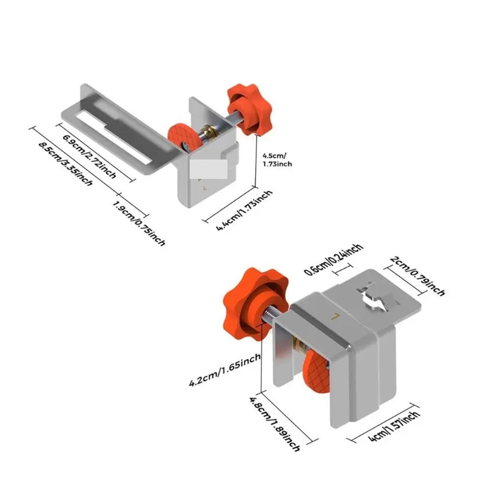 Sargento para Cajones Abrazadera de cajón Lateral de Acero Inoxidable con Bordes Interiores y Exteriores auxiliares y Juego de Abrazaderas angulares Ajustables de Acero Inoxidable