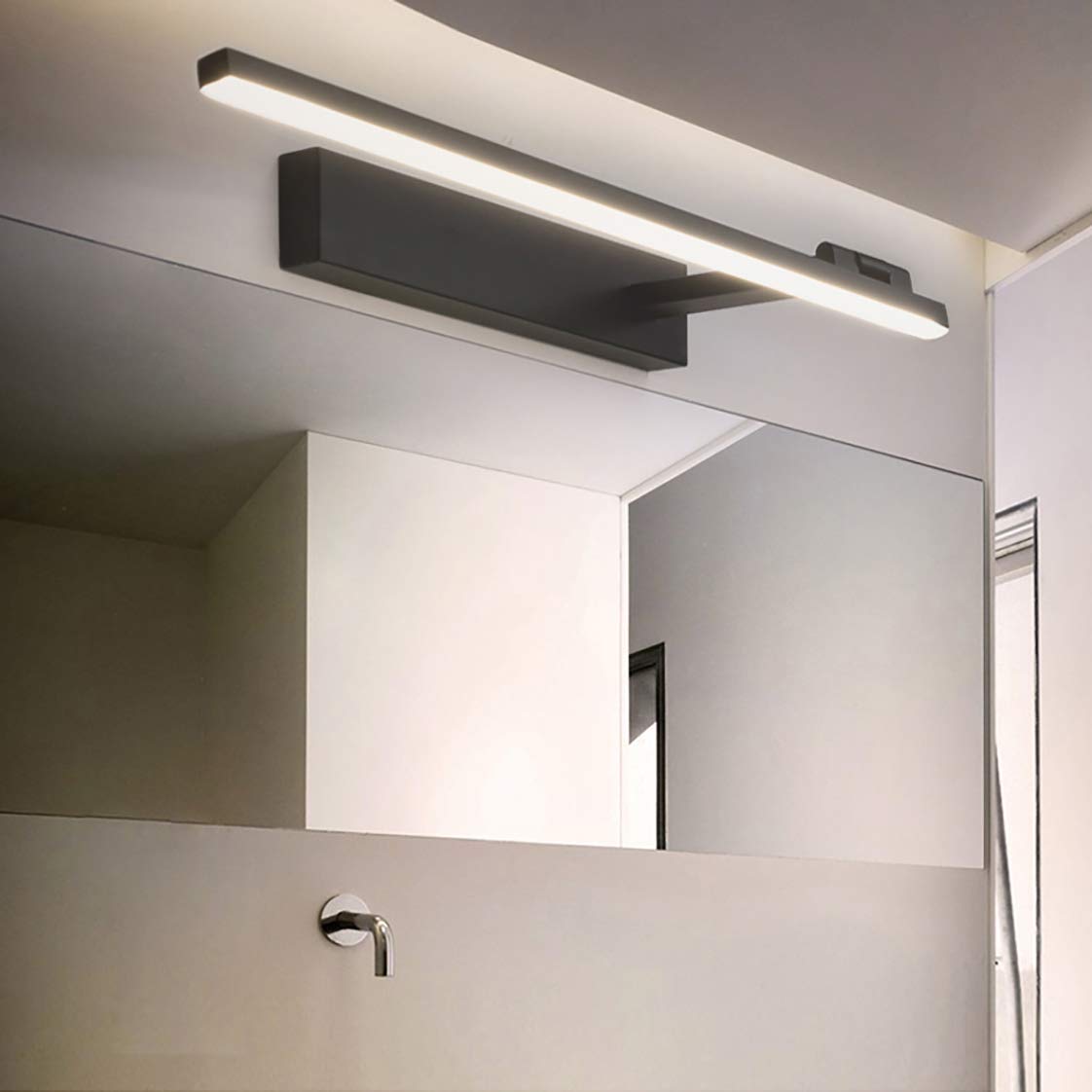 Lampe miroir salle bain, lumières miroir LED pour lampe miroir courtoisie chambre à coucher, panneau LED intégré, applique murale d'armoire, éclairage maquillage, blanc neutre 4000K