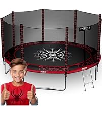 Neo-Sport Trampolin Outdoor für Kinder mit Sicherheitsnetz, Innen-Leiter und gepolsterten Stangen, witterfest und rostfr 51ipY EyS3L. AC SR200,225
