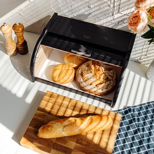 Panera de madera contra el pan blando: guarda tus bollos con tapa enrollable 6