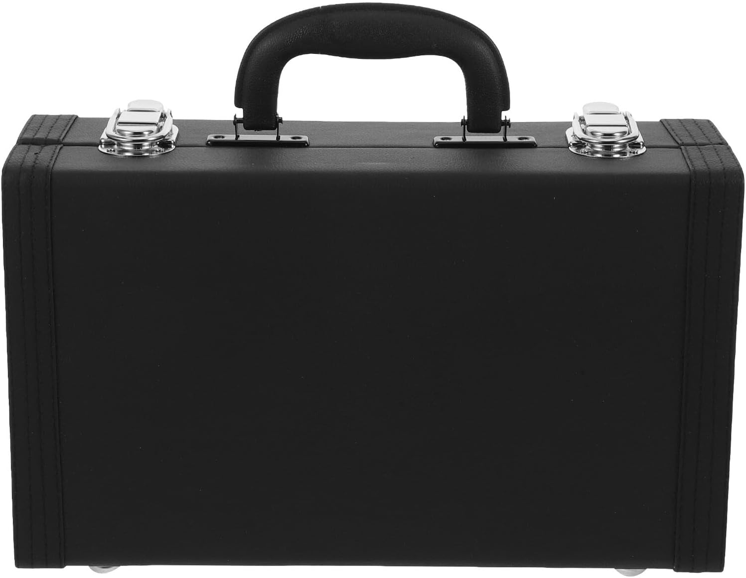 PRETYZOOM Portable Black Clarinet Case with Waterproof Pu Exterior, Lightweight Hard Shell Storage Bag with Ergonomic Handle for Travel and Instrument Protection