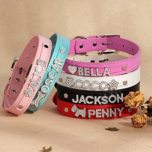 Didog Collari per cani personalizzati in pelle PU